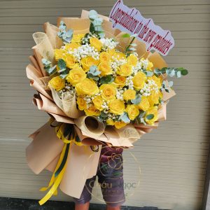 Bó Hoa Hồng Vàng Quà Tặng - HHV 02