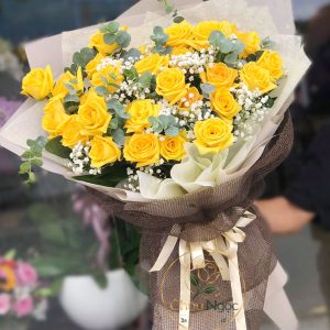 Bó Hoa Hồng Vàng Qùa Tặng - HHV 03