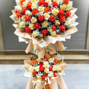 Kệ Hoa Khai Trương Màu Đỏ - HKT 8998